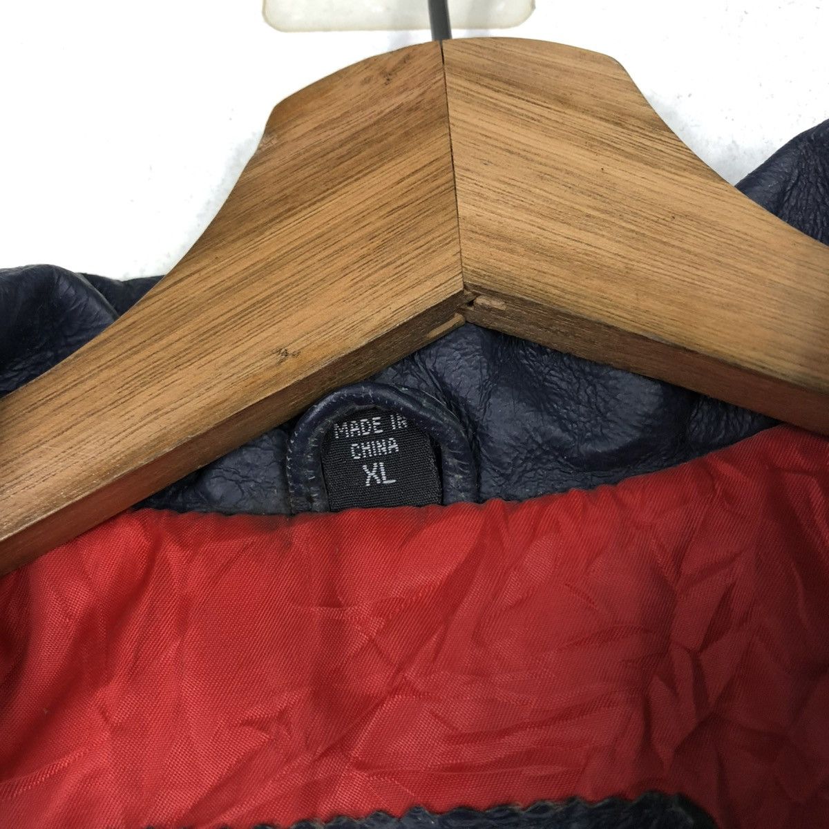 Michael Hoban 🔥VINTAGE LEATHER JACKET BOMBER MICHAEL HOBAN USA FLAG Size US M / EU 48-50 / 2 - 19 Thumbnail