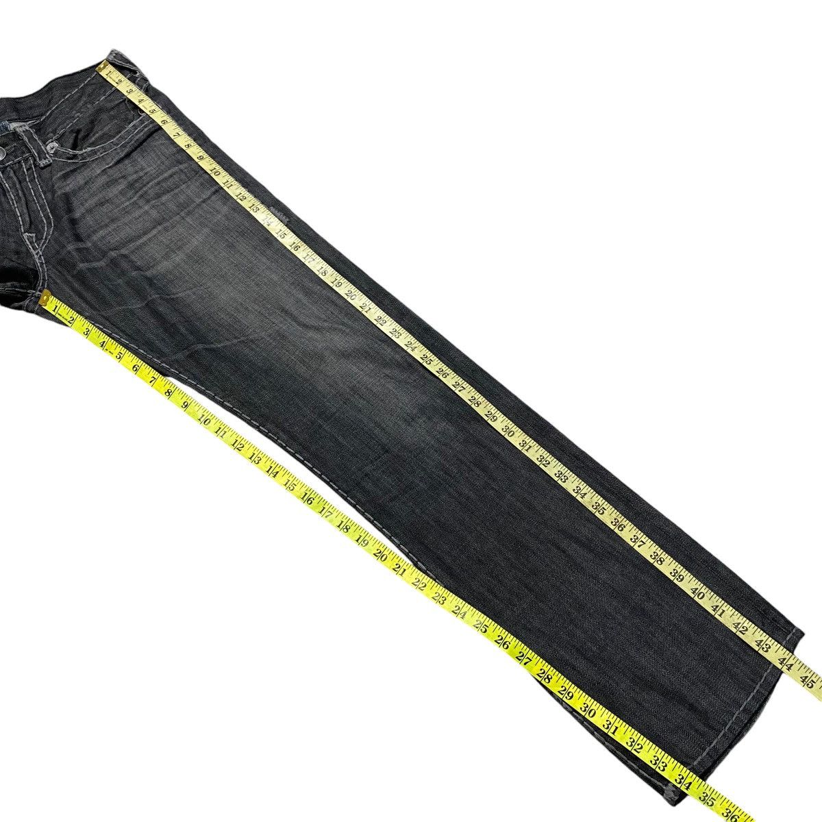 True Religion True Religion Reflected Ricky Flap Black Denim Jeans Size US 34 / EU 50 - 18 Thumbnail