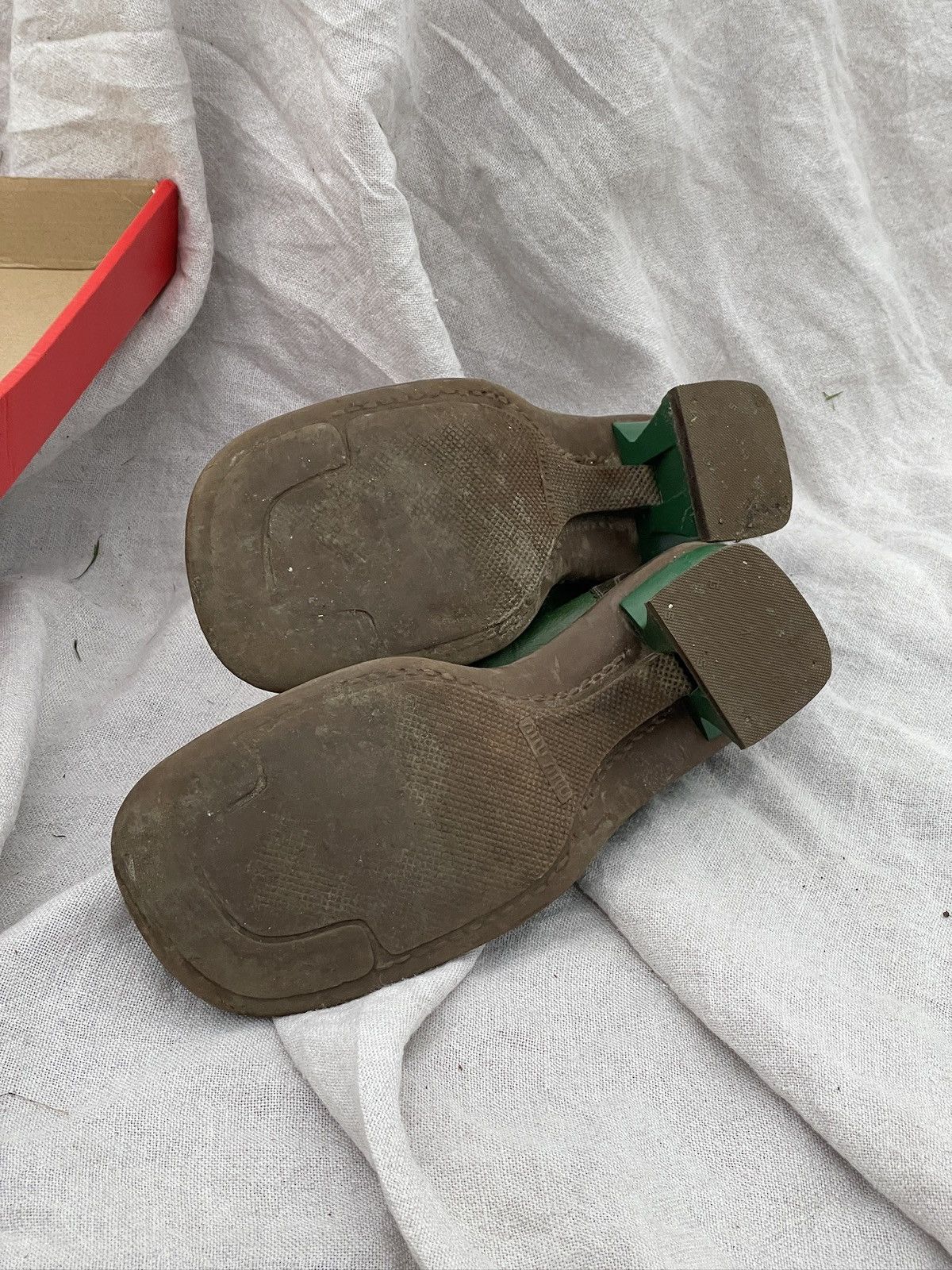 Miu Miu Miu miu fw1999 green and brown kitten heels Size US 9 / IT 39 - 3 Thumbnail