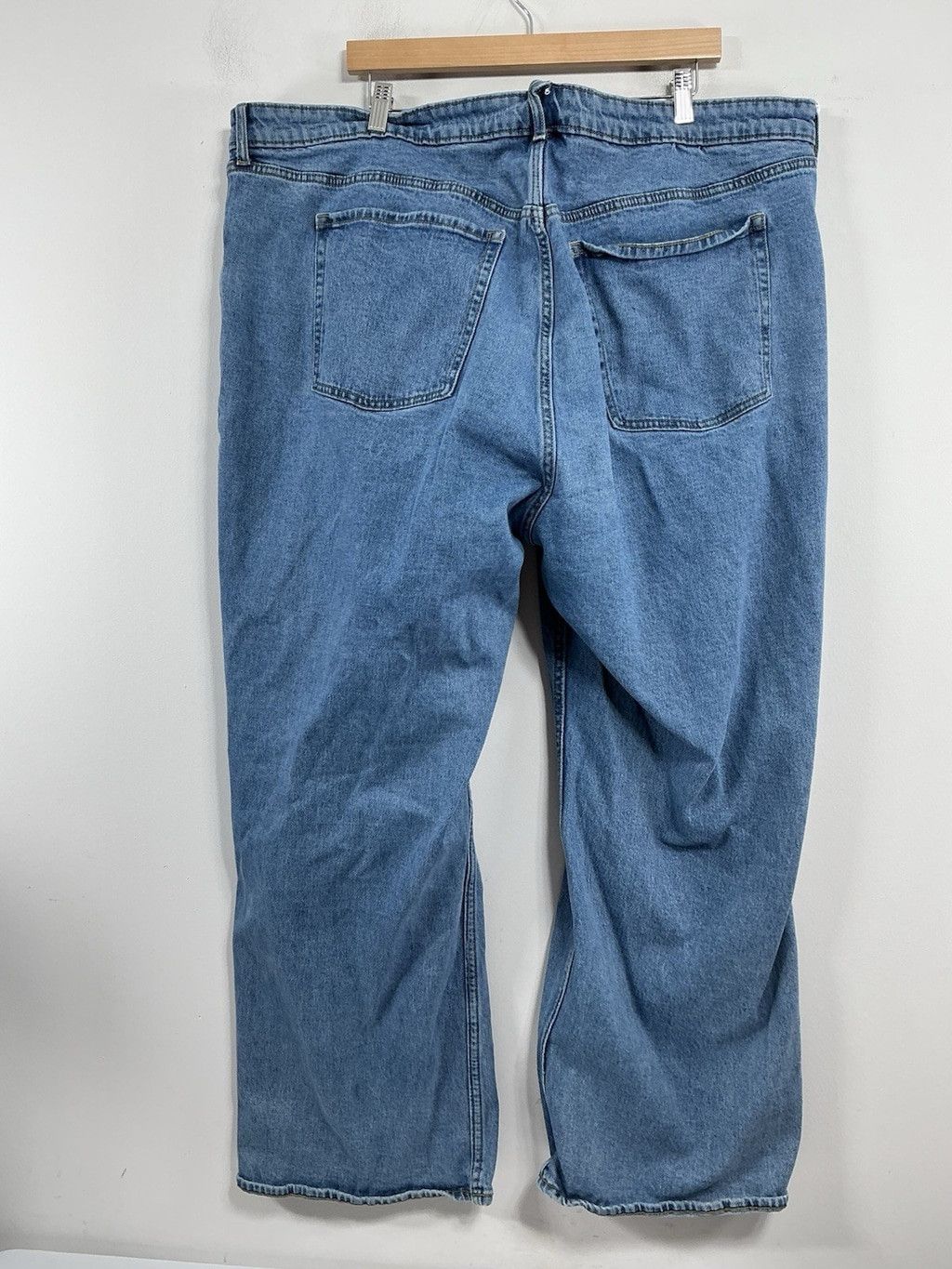 Old Navy Womans Old Navy Wide Leg Blue Jeans 24 0114/T-3 Size 42" / US 20 - 2 Thumbnail