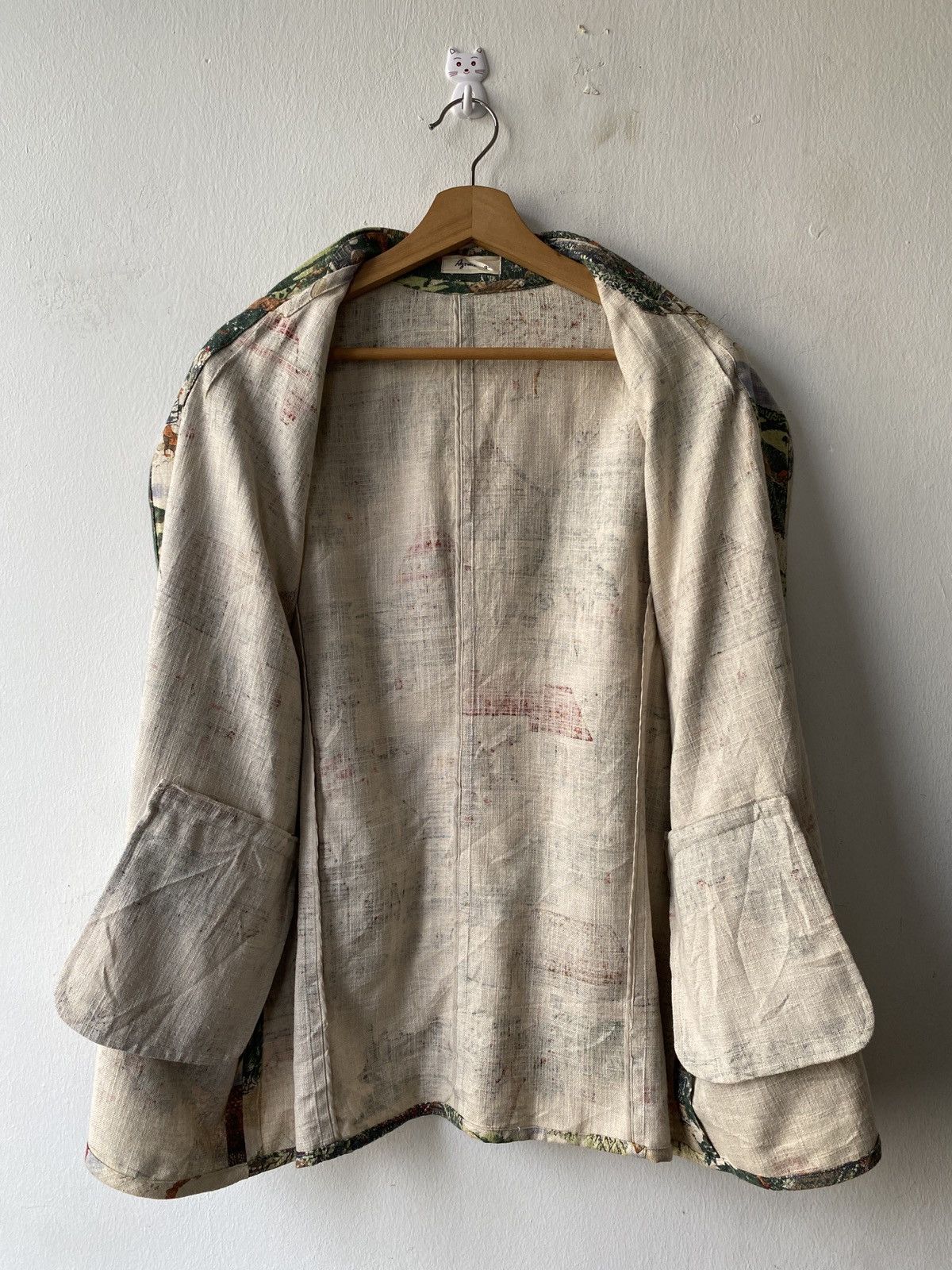 Japanese Brand 1980s - Vintage Az-Robe Classic Environment Motif Overprint Size US L / EU 52-54 / 3 - 9 Thumbnail