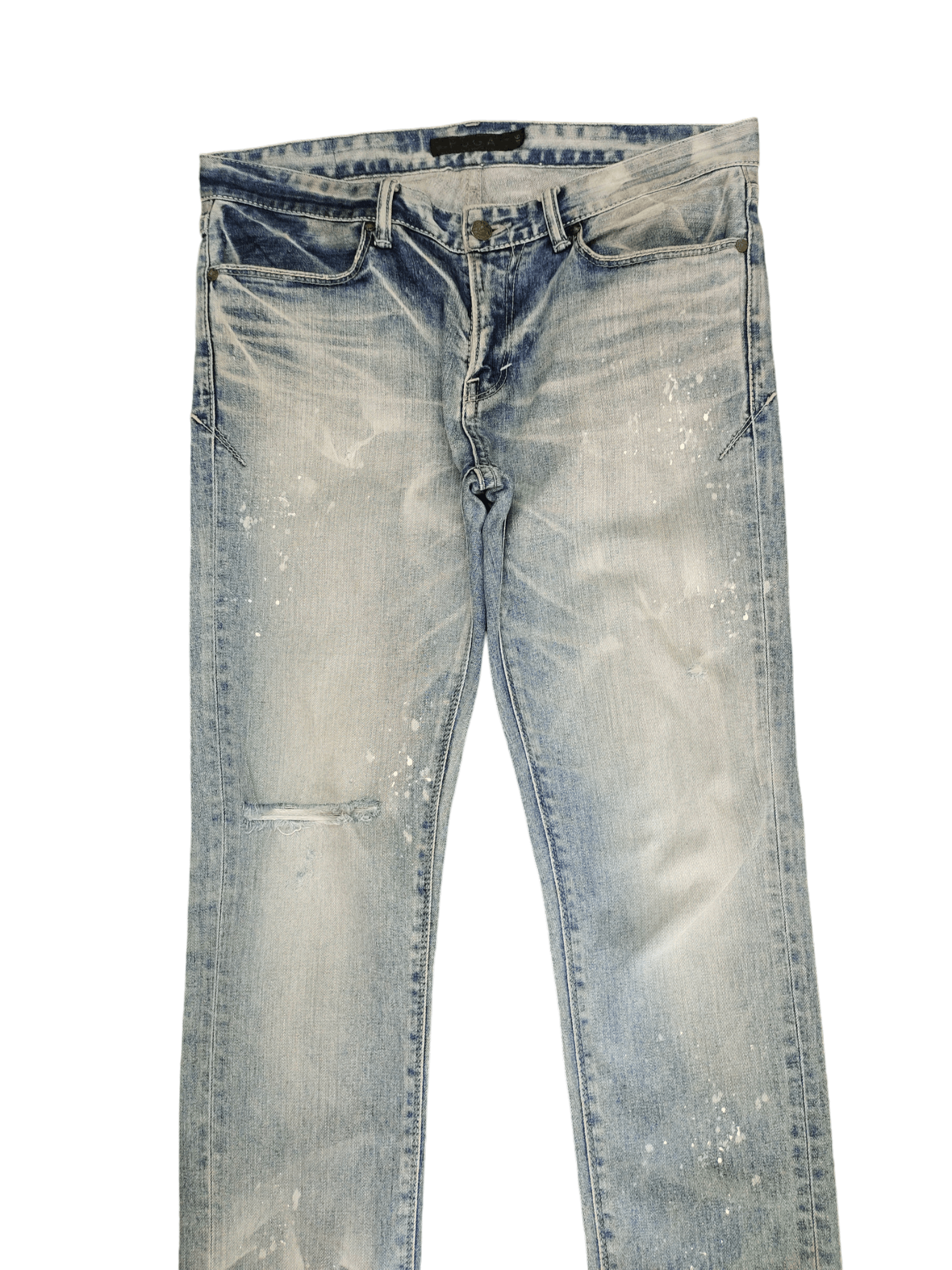 GOSTAR DE FUGA Fuga Japan Distress Faded Denim Jeans Y2k Streetwear Size US 32 / EU 48 - 2 Thumbnail