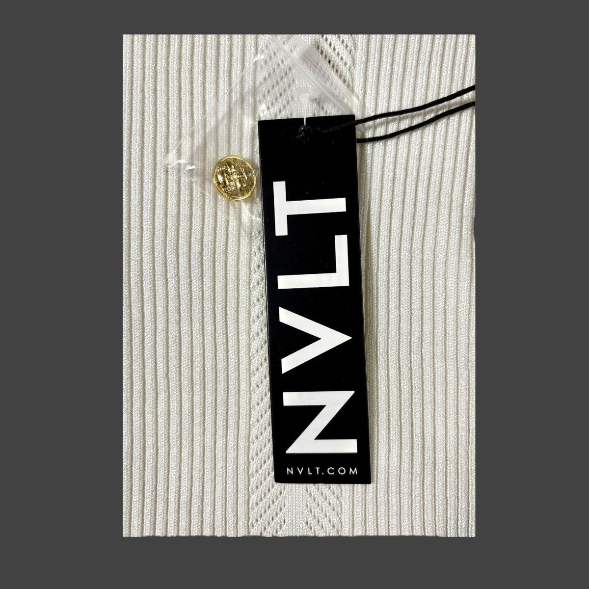NVLTY NVLT Women’s Marshmallow Ribbed Fabric Cardigan Sweater Sz L Size L / US 10 / IT 46 - 13 Thumbnail