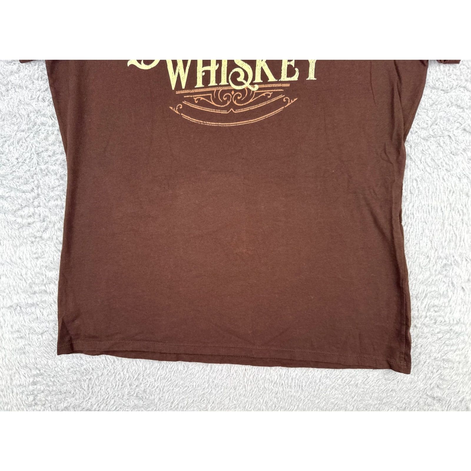 Port & Company Port & Company Shirt Women Large Brown Cotton Crew Neck Sunshine & Whiskey READ Size L / US 10 / IT 46 - 5 Thumbnail