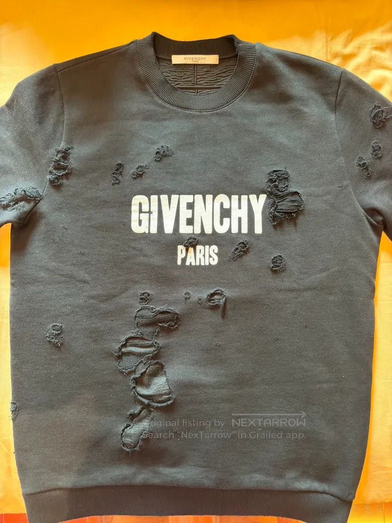 Givenchy Givenchy Classic black ripped hoodie Size US S / EU 44-46 / 1 - 1 Thumbnail