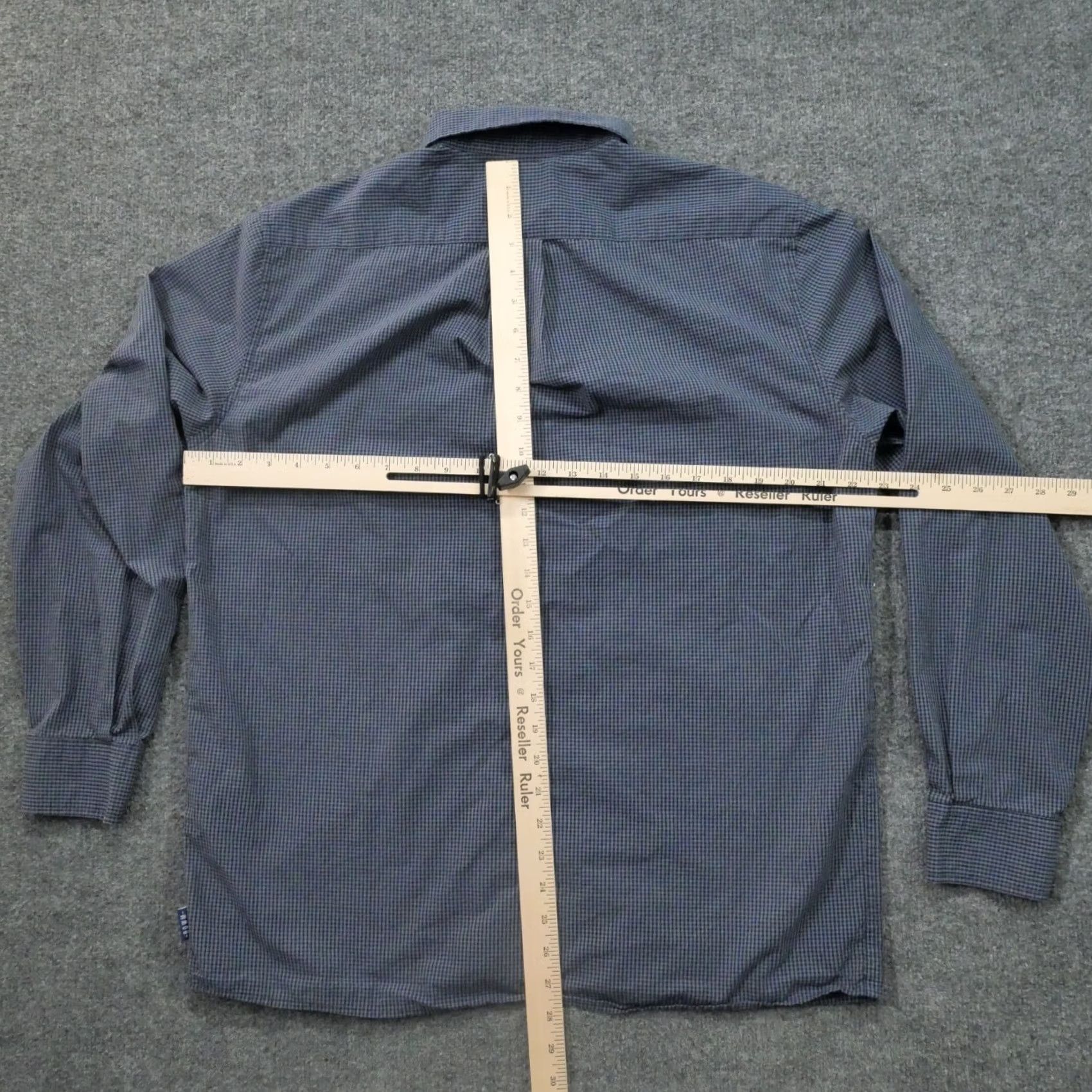 Vintage Rowm Shirt Mens Large Blue Plaid Button Up Long Sleeve Size US L / EU 52-54 / 3 - 7 Thumbnail