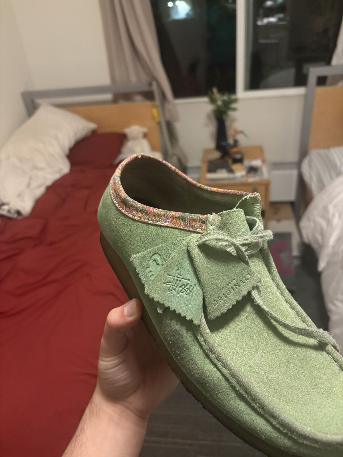 Clarks × Stussy STÜSSY X CLARKS WALLABEES Cactus Green Paisley 10.5 Stussy Size US 10.5 / EU 43-44 - 7 Thumbnail