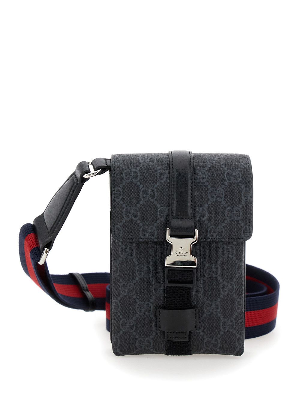 Gucci Black Crossbody Bag with All-Over GG Print in Tech Fabric and Cotton Blend Man Size ONE SIZE - 1 Thumbnail