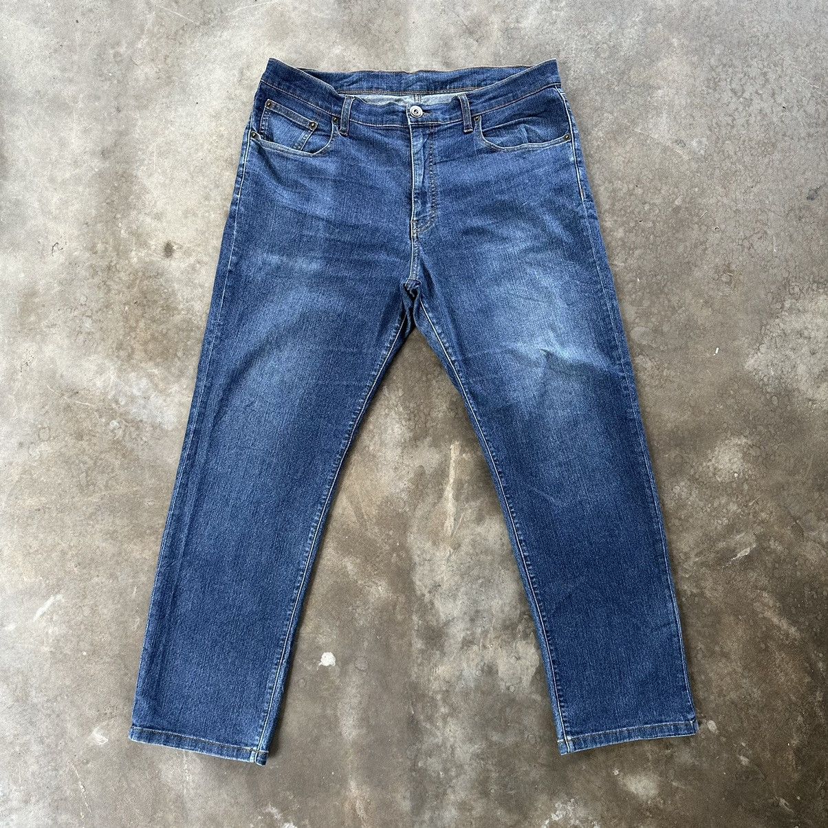 Japanese Brand Vintage Japanese Faded Distressed Denim Jean Pant W37 Size US 37 - 1 Thumbnail