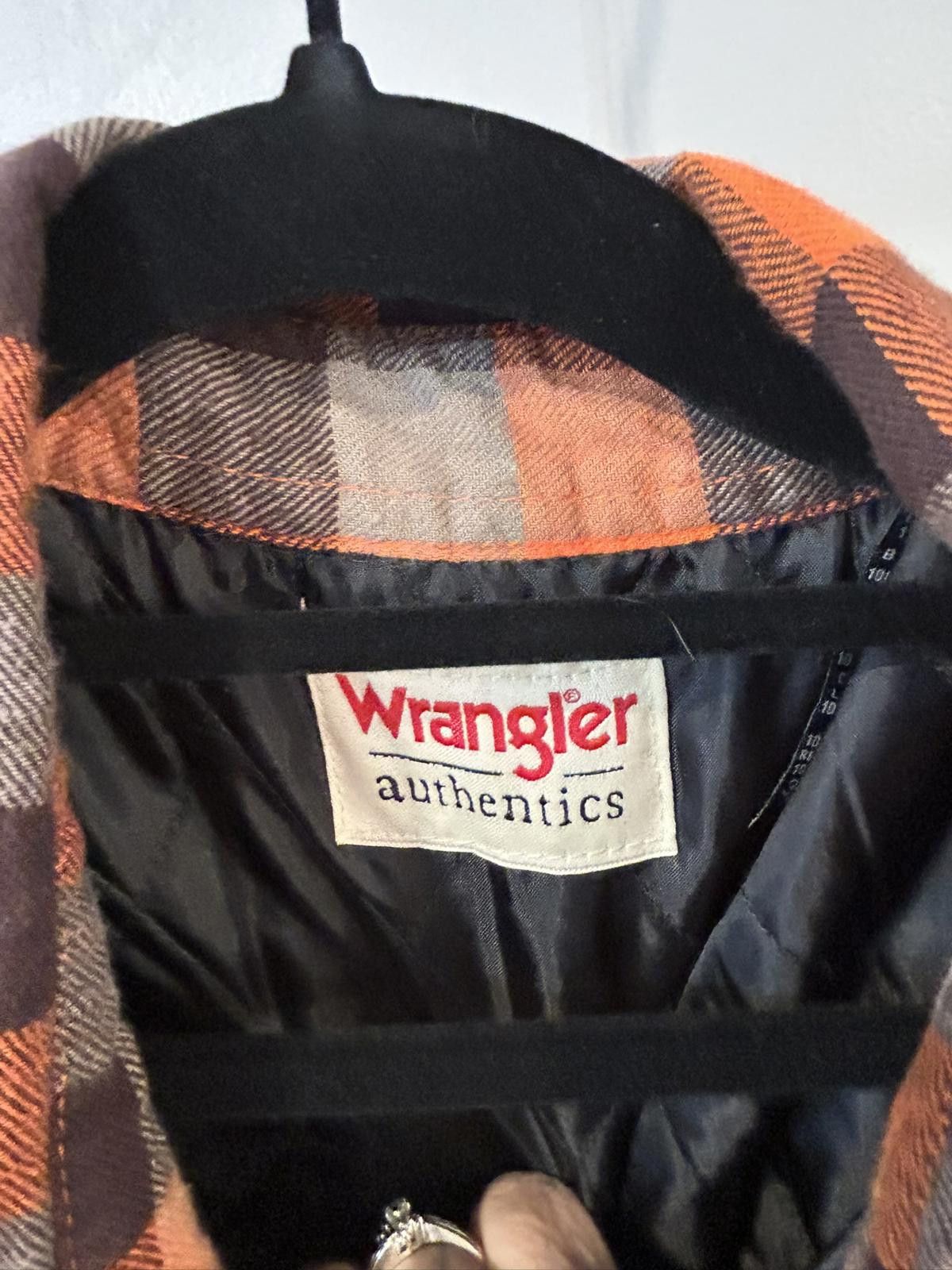 Wrangler Wrangler Orange and Brown Plaid Quilted Lined Shirt Jacket Size US XXL / EU 58 / 5 - 4 Thumbnail