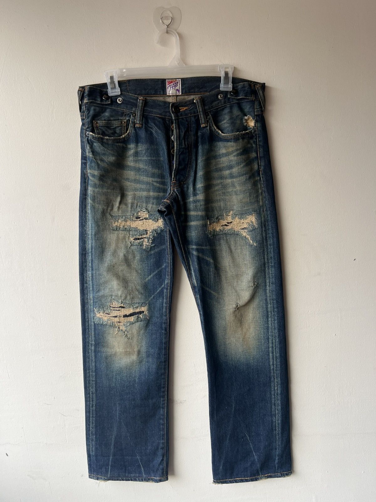 Prps PRPS Barracuda Distressed Mud Wash Denim Jeans Size US 30 / EU 46 - 2 Thumbnail