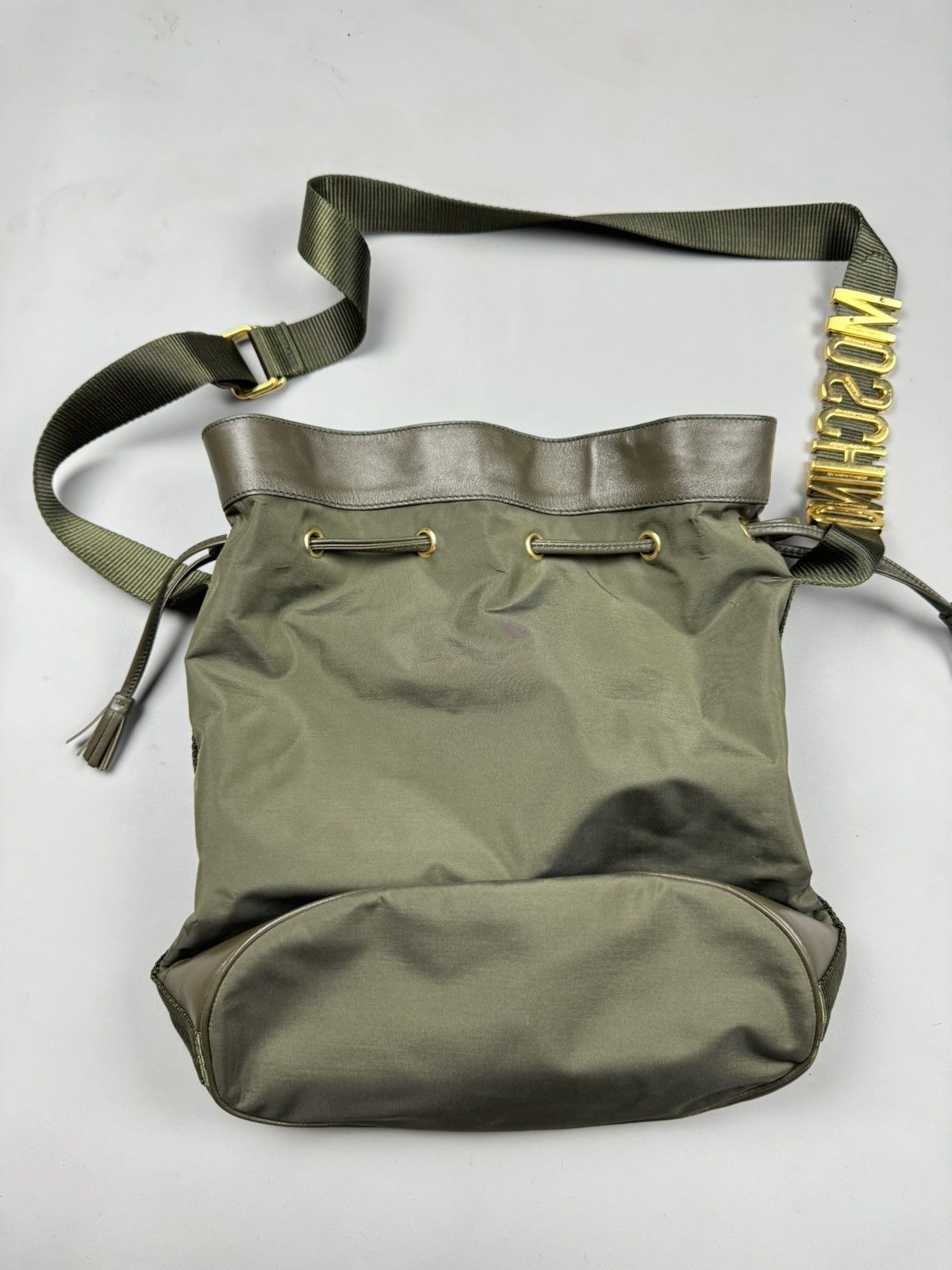 Moschino Moschino Vintage Bucket Redwall Nylon Green Bag Size ONE SIZE - 6 Thumbnail