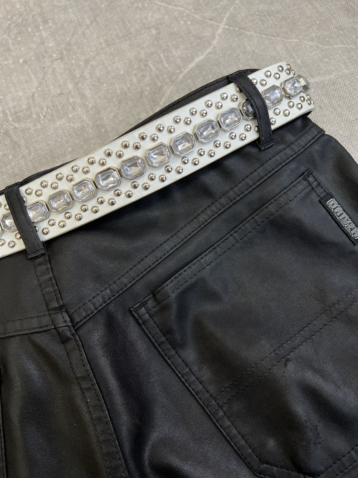 B.B. Simon Hysteric glamour style leather rhinestones leather belt y2k Size ONE SIZE - 3 Thumbnail