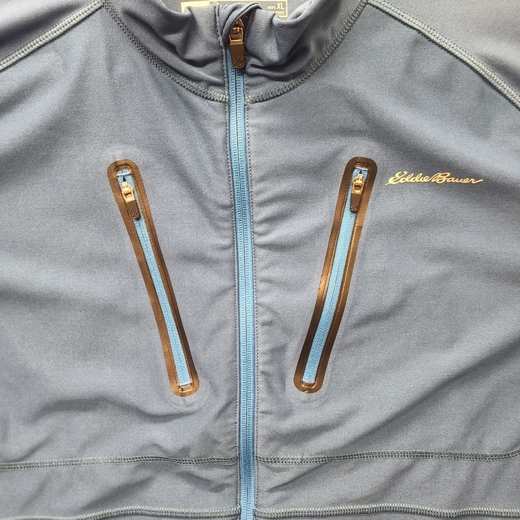Eddie Bauer Eddie Bauer Motion Jacket Mens XL Blue Regular Fit Water Resistant Lightweight Zippered Pockets Breathable Softshell Jackets Size US XL / EU 56 / 4 - 3 Thumbnail