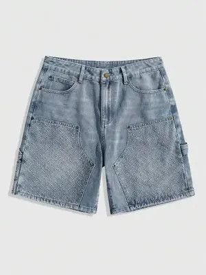 Japanese Brand Kitamura x Hin Designer Y2k Shorts Jorts Denim Size US 34 / EU 50 - 2 Thumbnail