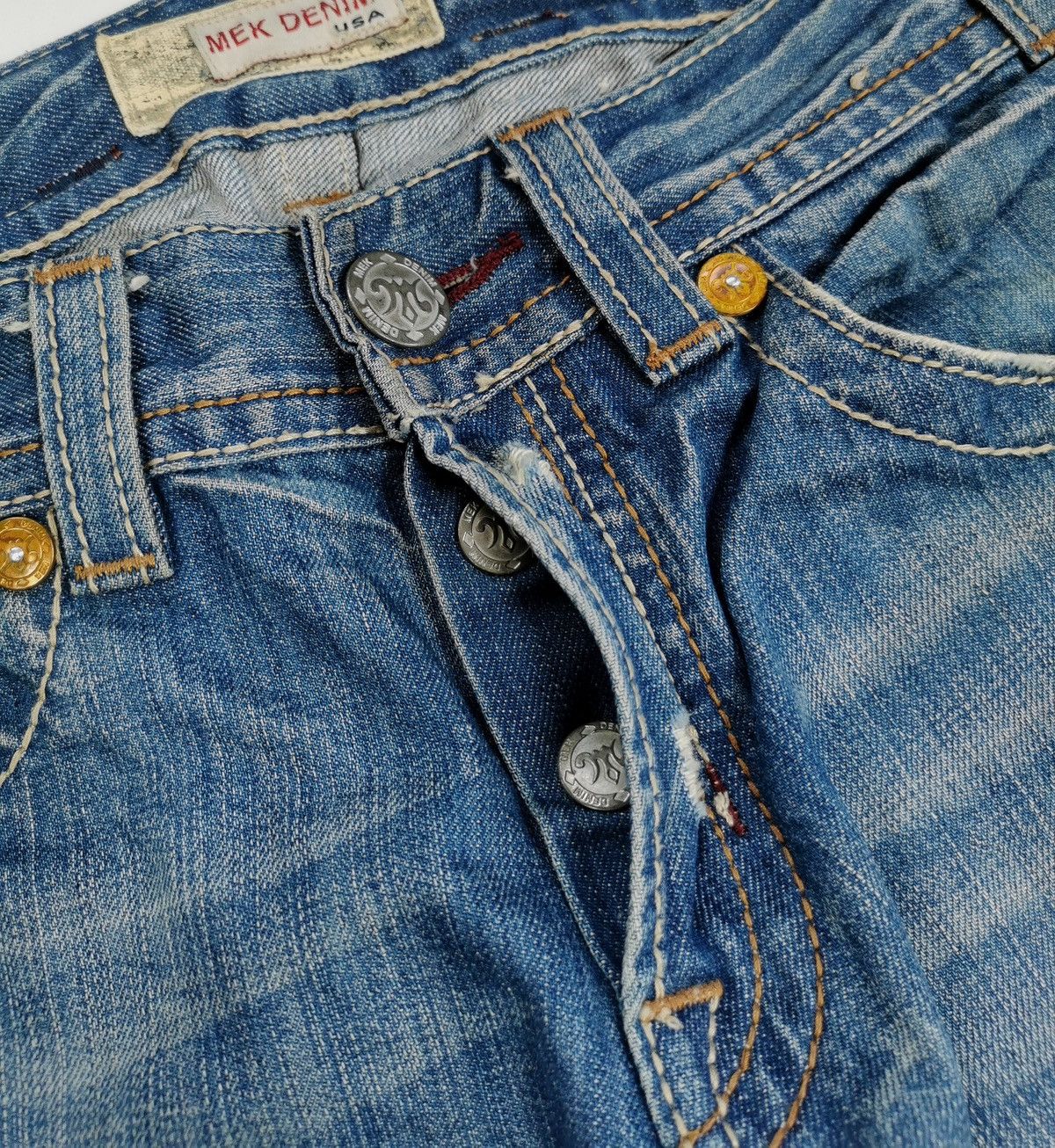 Mek Denim Mek Denim Tribal M Malibu Distressed Jeans Size US 32 / EU 48 - 9 Thumbnail
