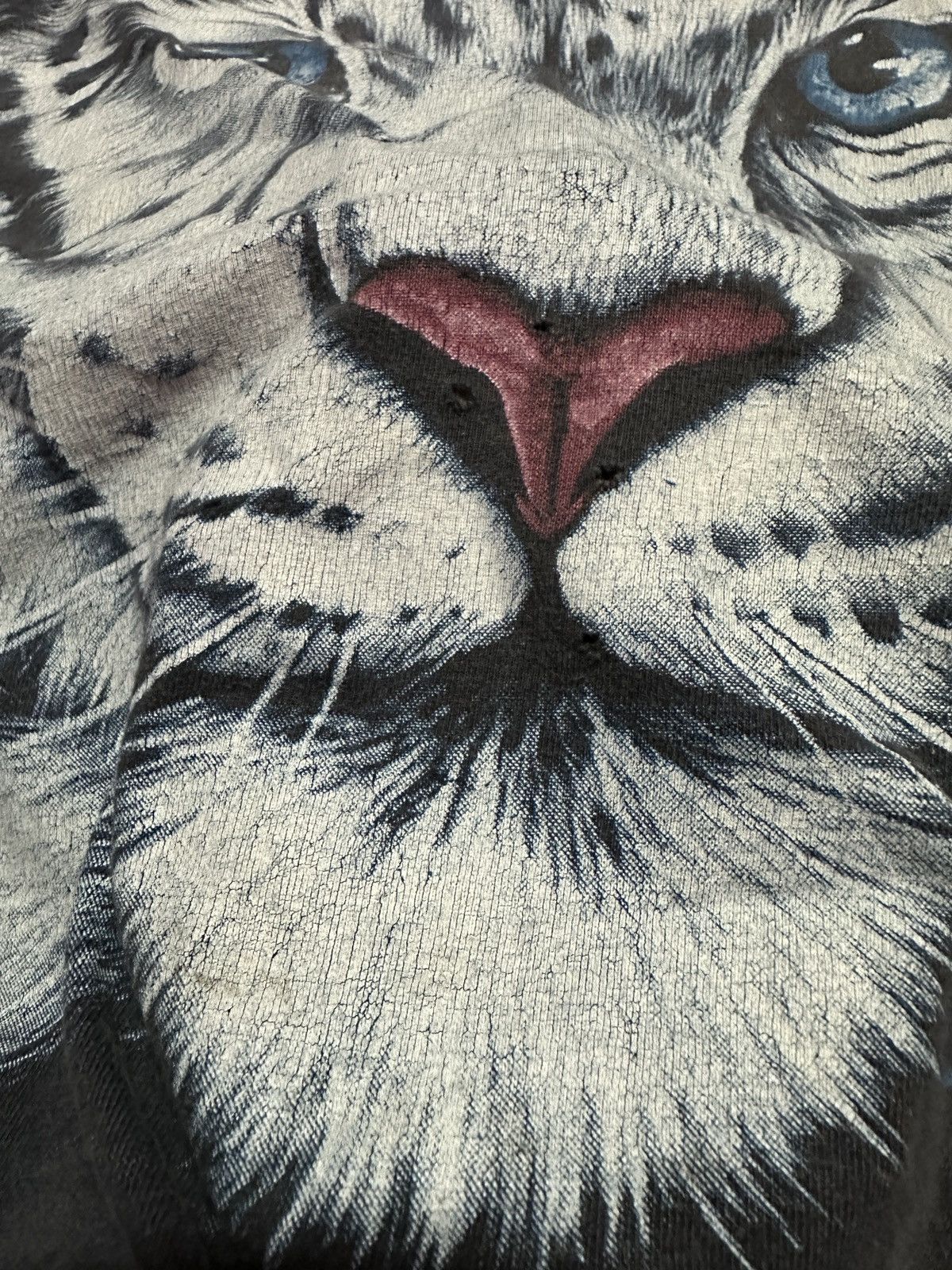 Habitat × Vintage Vintage 1995’s Habitat White Tiger Faded Tee rare Size US XL / EU 56 / 4 - 15 Thumbnail