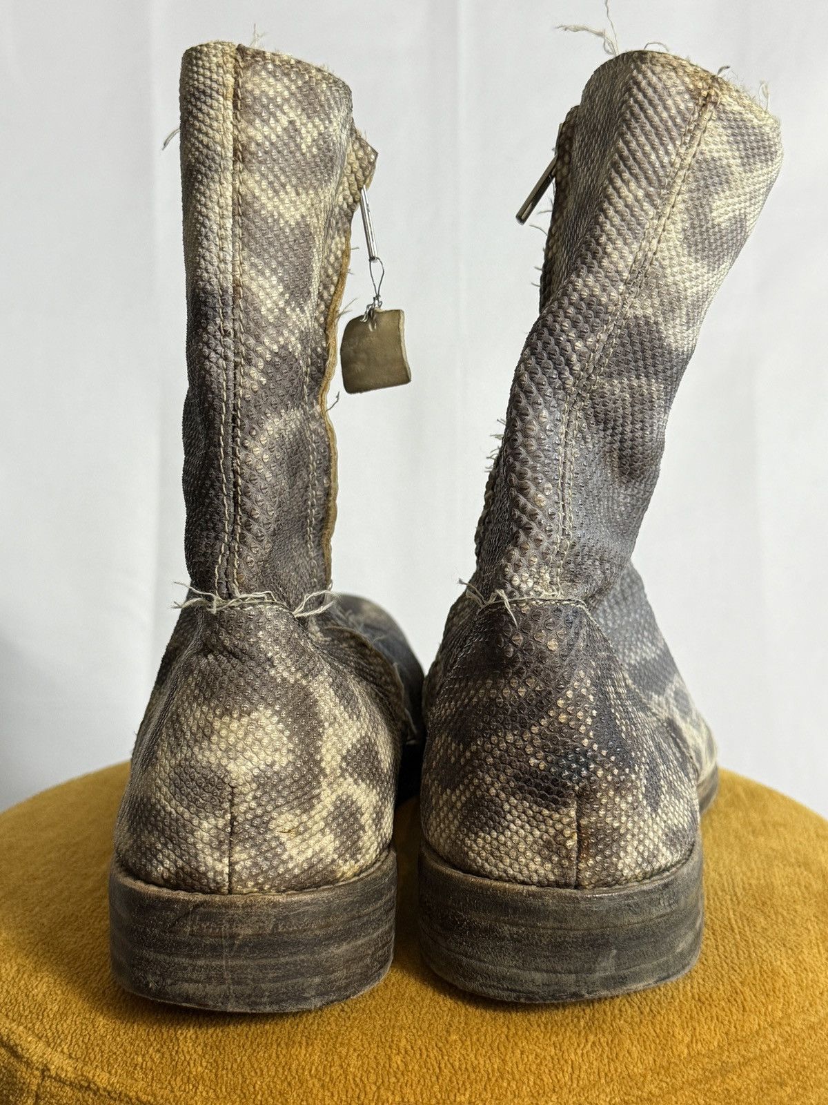 A1923 Augusta Lizard Leather Back Zip Boots Size US 9 / EU 42 - 6 Thumbnail
