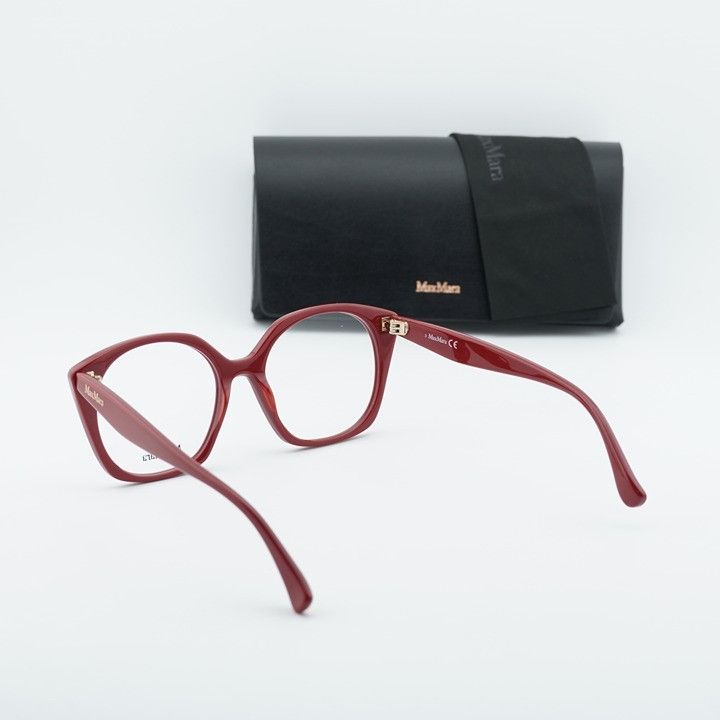 Max Mara Max Mara MM5082 066 Eyeglasses Red 53mm Square Frame Size ONE SIZE - 10 Thumbnail