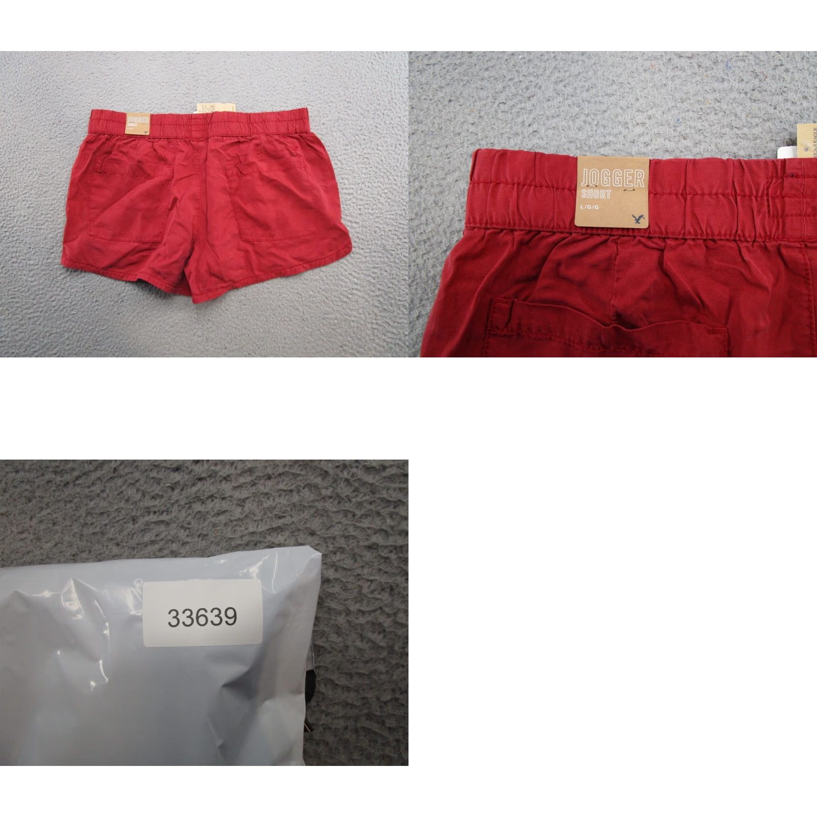 American Eagle Outfitters American Eagle Outfitters Jogger Shorts Red Lyocell Elastic Waist Size L Pockets NEW Size 36" / US 14 / IT 50 - 8 Thumbnail