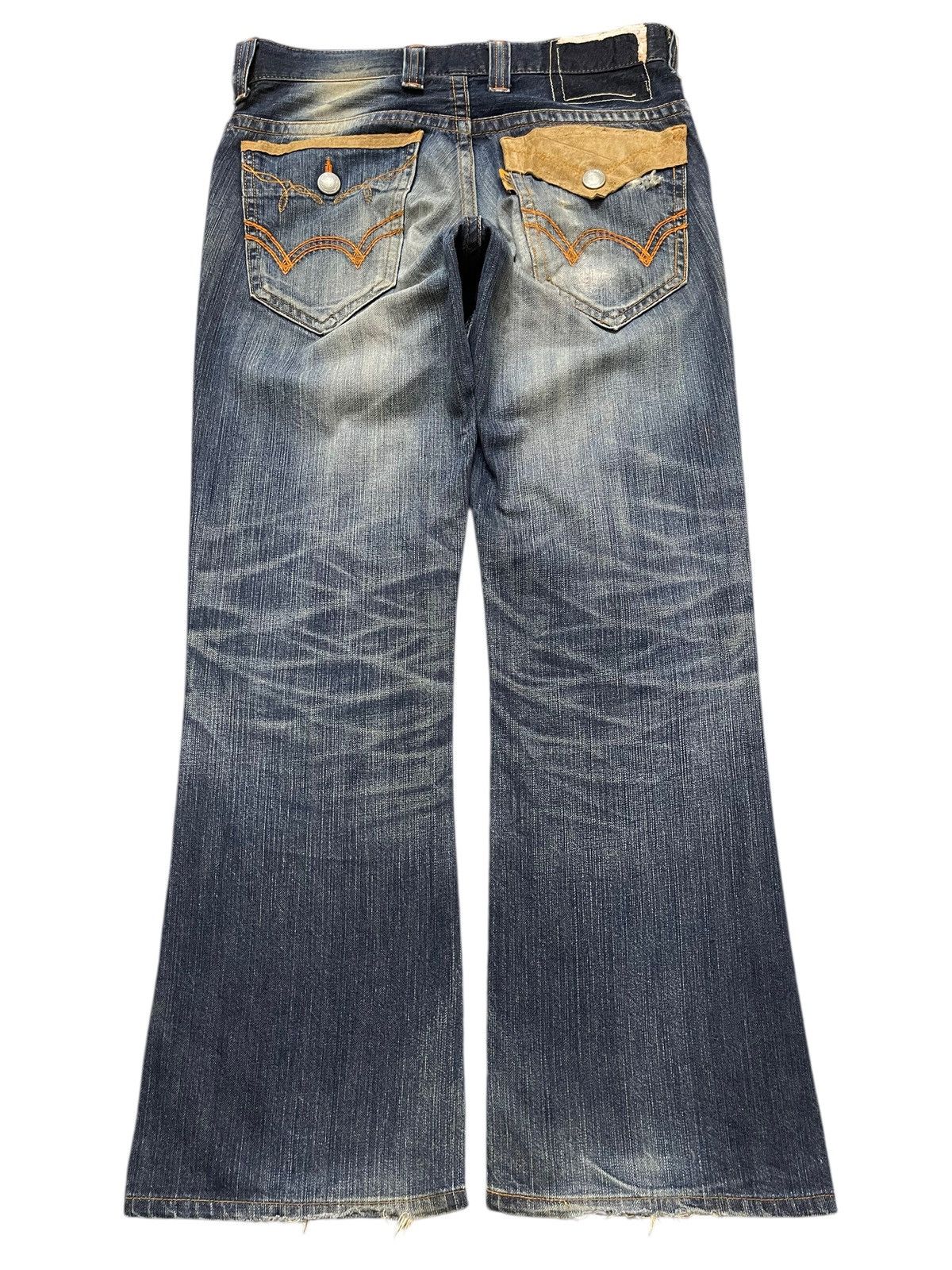 Edwin Edwin XV Exclusive Vintage Blue Mud Wash Distressed Baggy Size US 31 - 2 Thumbnail