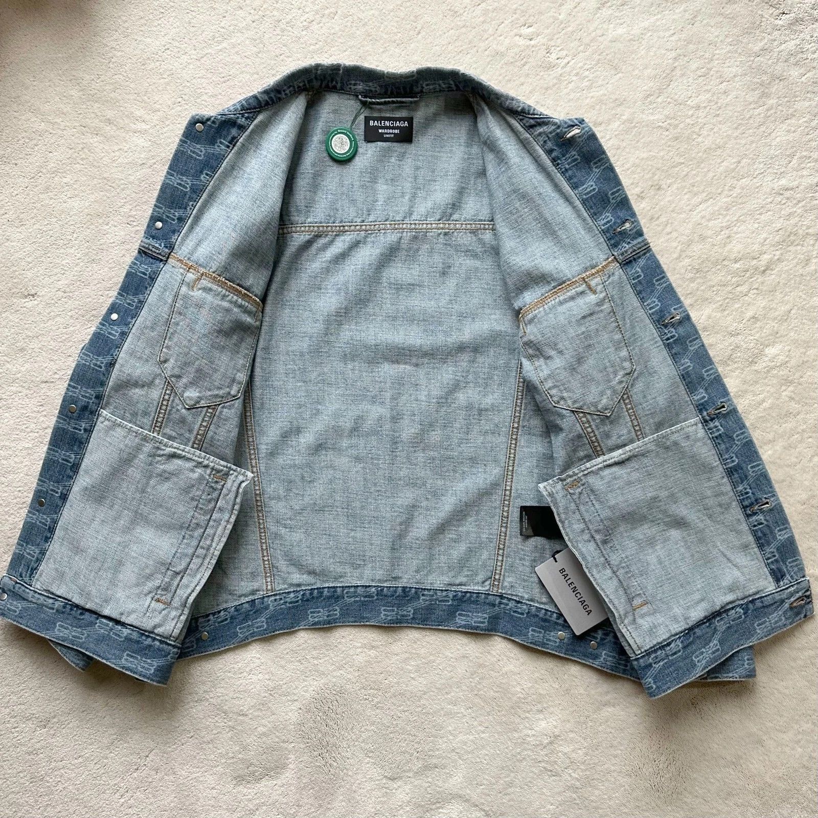 Balenciaga NWT Authentic BALENCIAGA All-Over BB Monogram LOGO JACKET Size US M / EU 48-50 / 2 - 3 Thumbnail