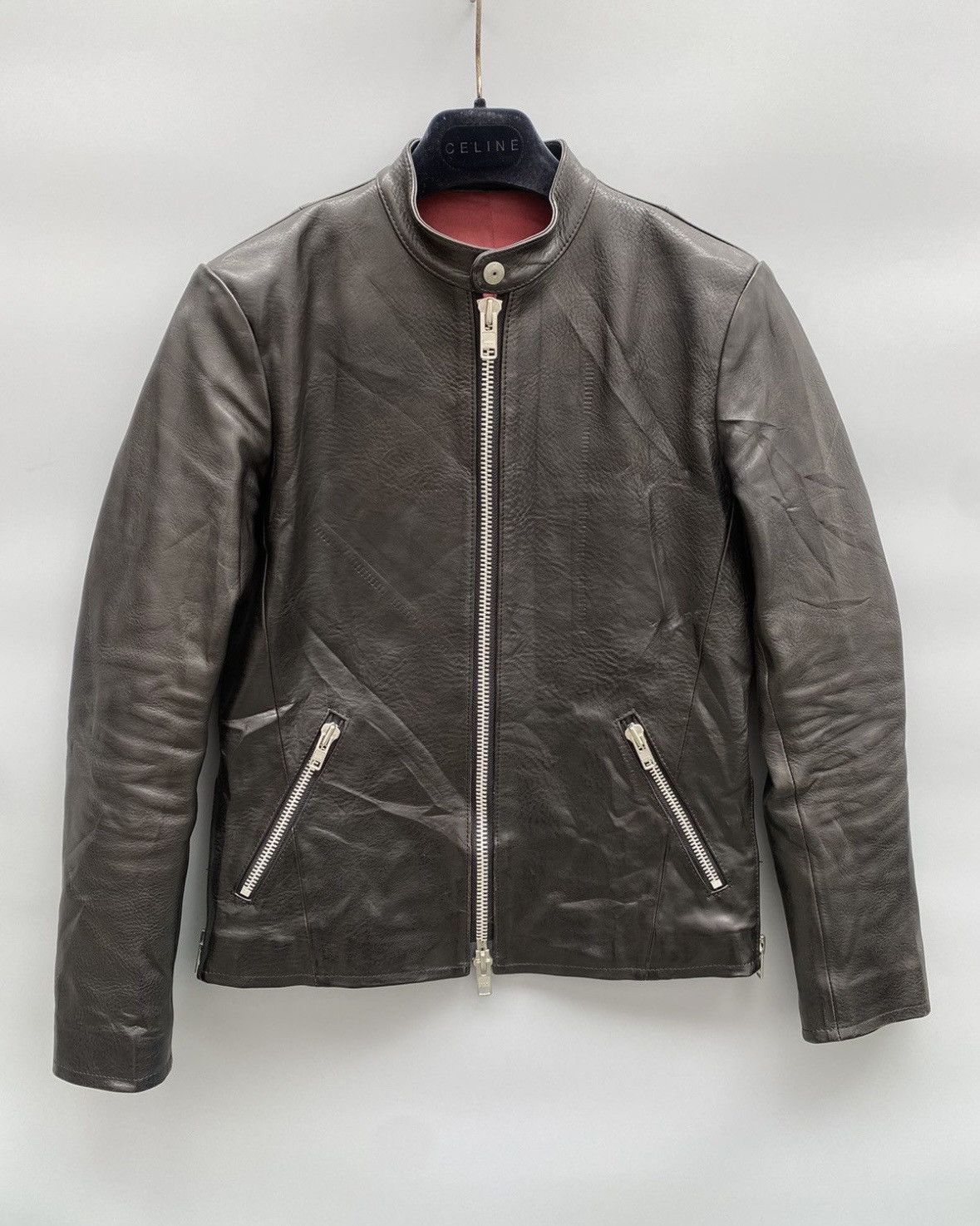 Isamu Katayama Backlash Black single riders leather jacket Isamu