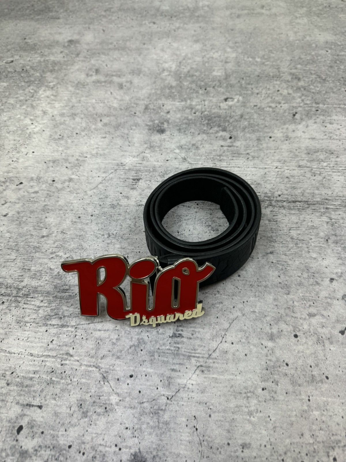 Dsquared2 Vintage Dsquared RIO Steel Buckle Monogram Leather Belt | Grailed