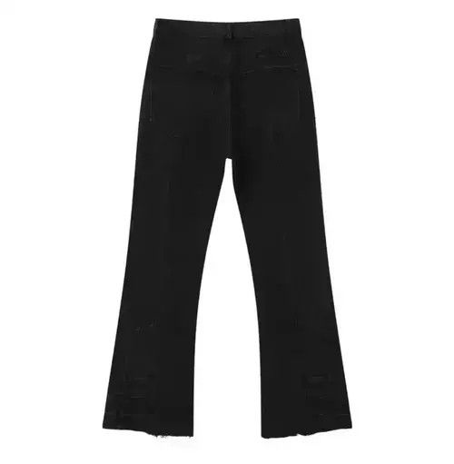 Japanese Brand Custom Flared Black Denim Jeans Size US 32 / EU 48 - 3 Thumbnail