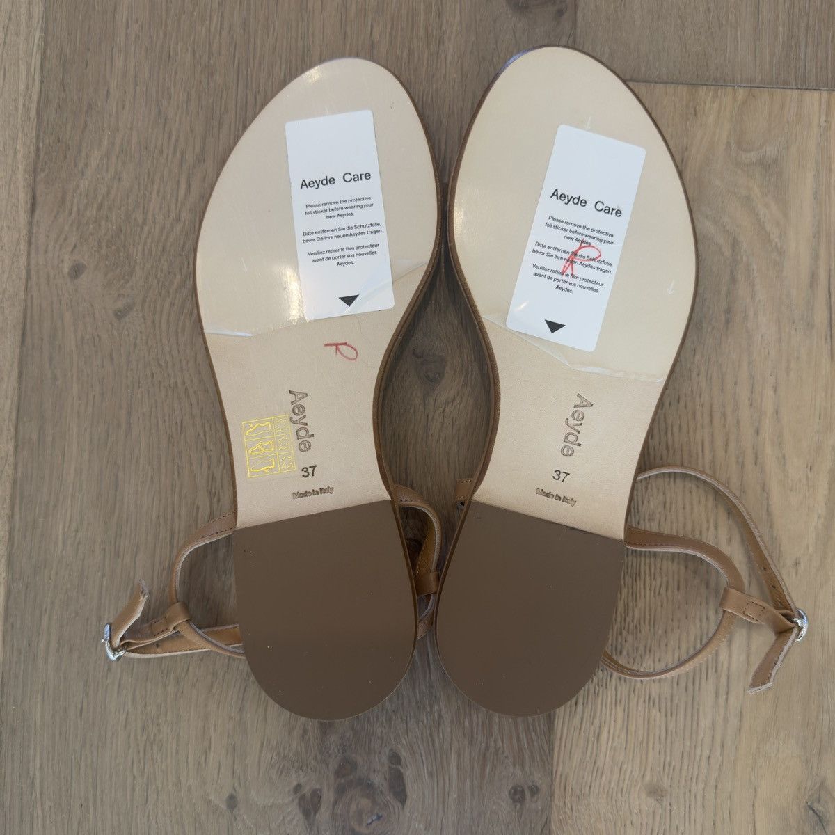 aeyde Aeyde Nettie Hazelnut Nappa Leather Sandals EU 37/US 7 Size US 7 / IT 37 - 5 Thumbnail