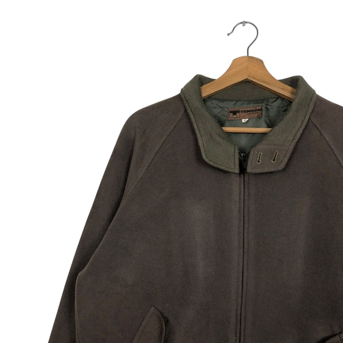 Vintage 🔥RICH BLACK VINTAGE BOMBER WOOL JACKET TENSON ISSEY MIYAKE Size US L / EU 52-54 / 3 - 9 Thumbnail