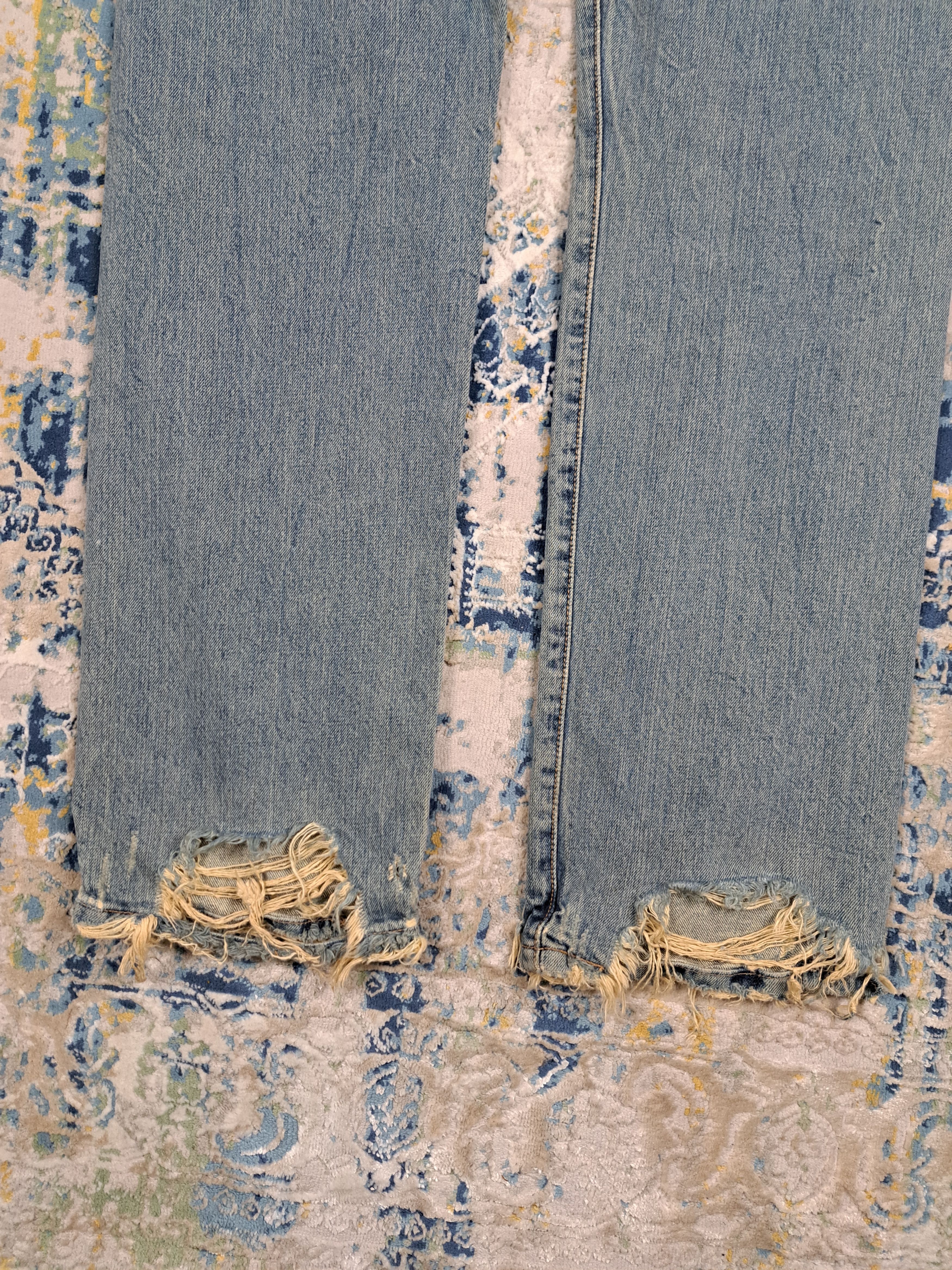 Levi's Vintage Levis 501 OG Miner's Distressed Denim Gold Button Size US 32 / EU 48 - 7 Thumbnail