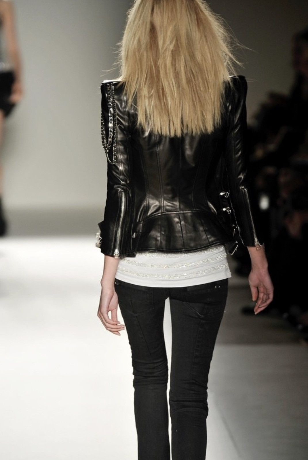 Balmain BALMAIN Decarnin FW 2009 Waxed Biker Black Denim Jeans Zip Size US 28 / EU 44 - 4 Thumbnail