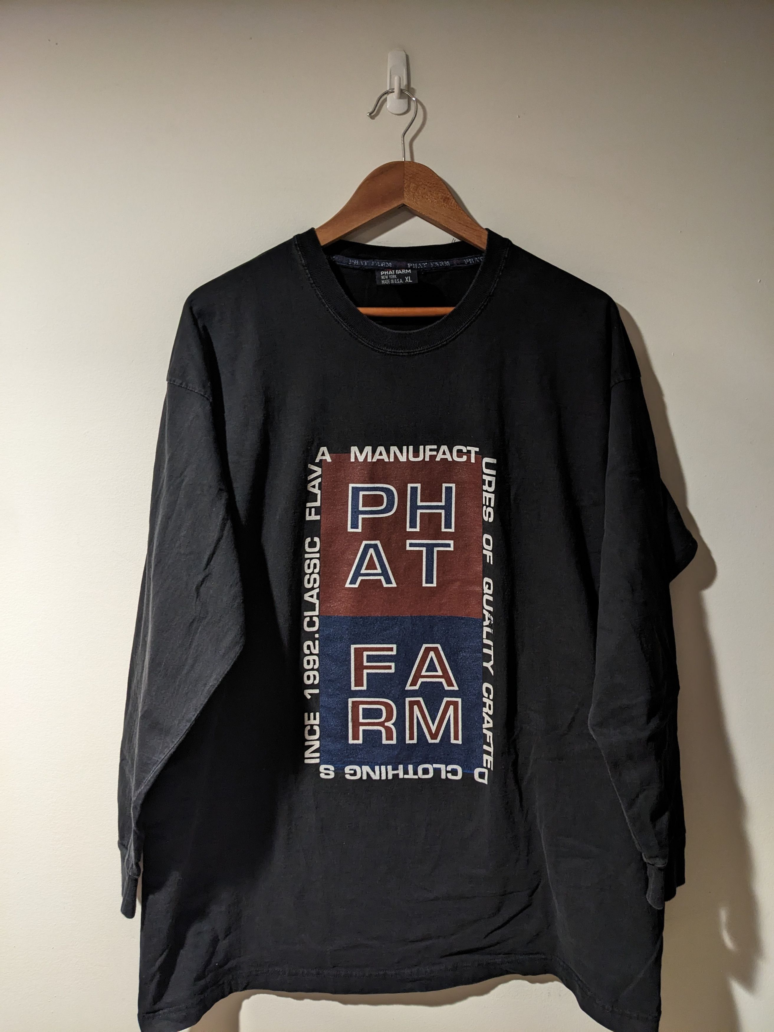 Phat Farm Vintage Y2K Phat Farm Box Logo X-Large Long-Sleeve T-Shirt Size US XL / EU 56 / 4 - 1 Thumbnail