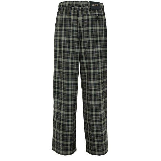 Loewe LOEWE Check Drawstring Green Black Wool Trousers Pants New & Size US 30 / EU 46 - 2 Thumbnail