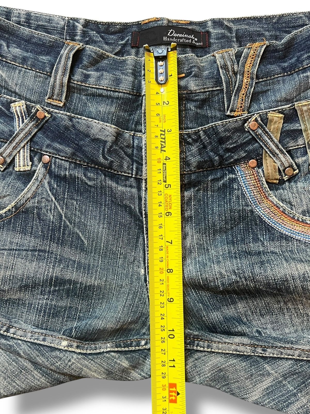 Japanese Brand Vintage Dominate Handcraft Jeans Double Waist - Thunder Wash Size US 33 - 18 Thumbnail