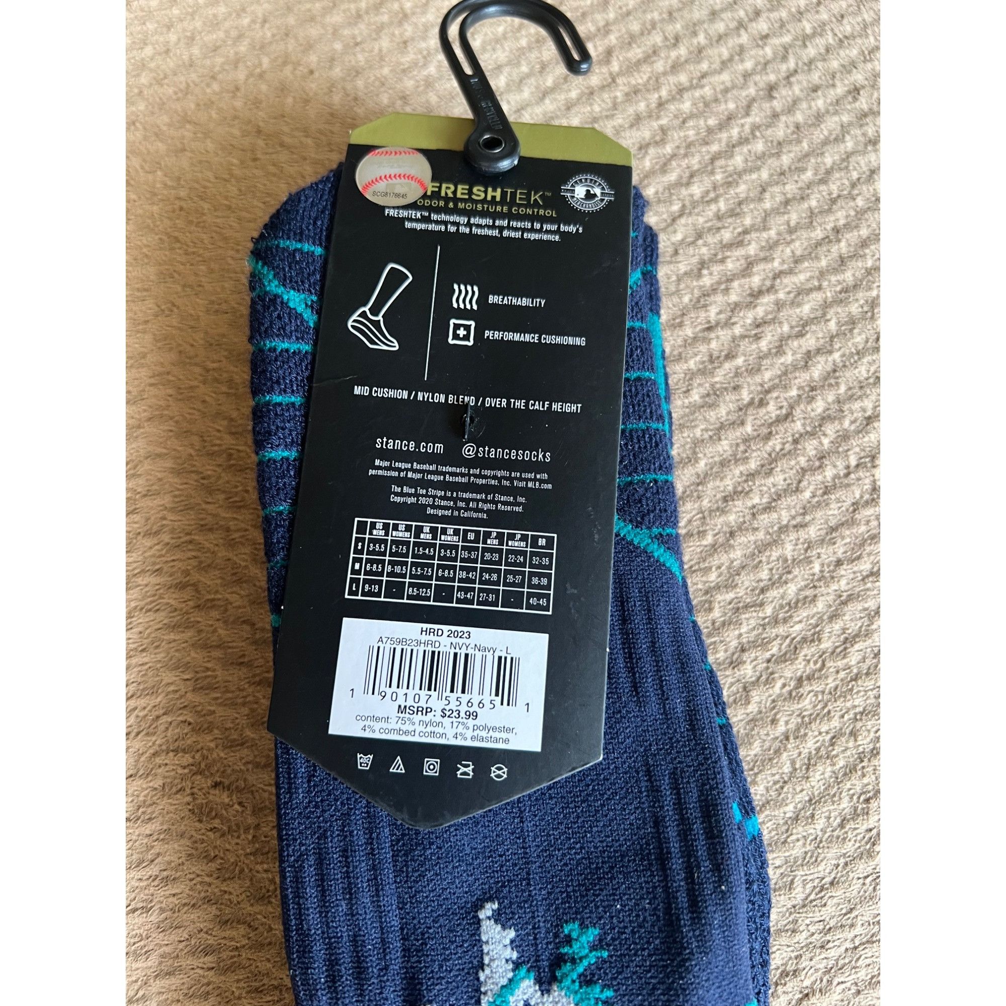 Stance Socks Stance MLB Seattle Mariners City Connect Socks - Size L (9-1 Size ONE SIZE - 5 Thumbnail