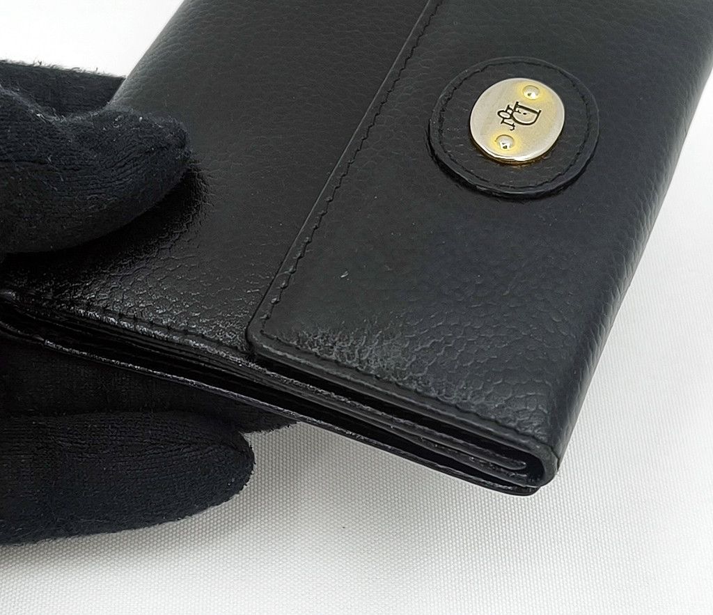 Dior authentic CHRISTIAN DIOR vintage full leather short wallet Size ONE SIZE - 11 Thumbnail