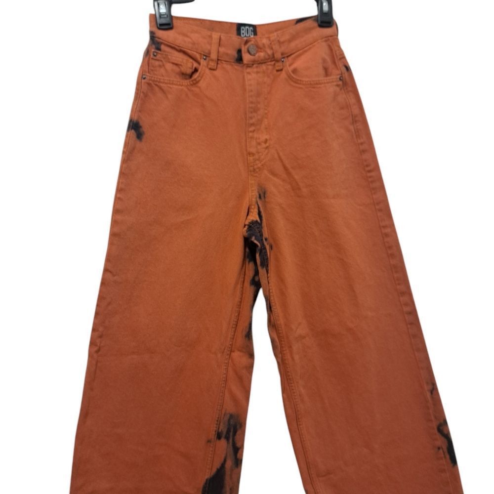 Bdg BDG The A Wide Leg Ombre Acid Wash Grunge Streetwear Baggy Jeans Size 26 Orange Size 26" / US 2 / IT 38 - 4 Thumbnail