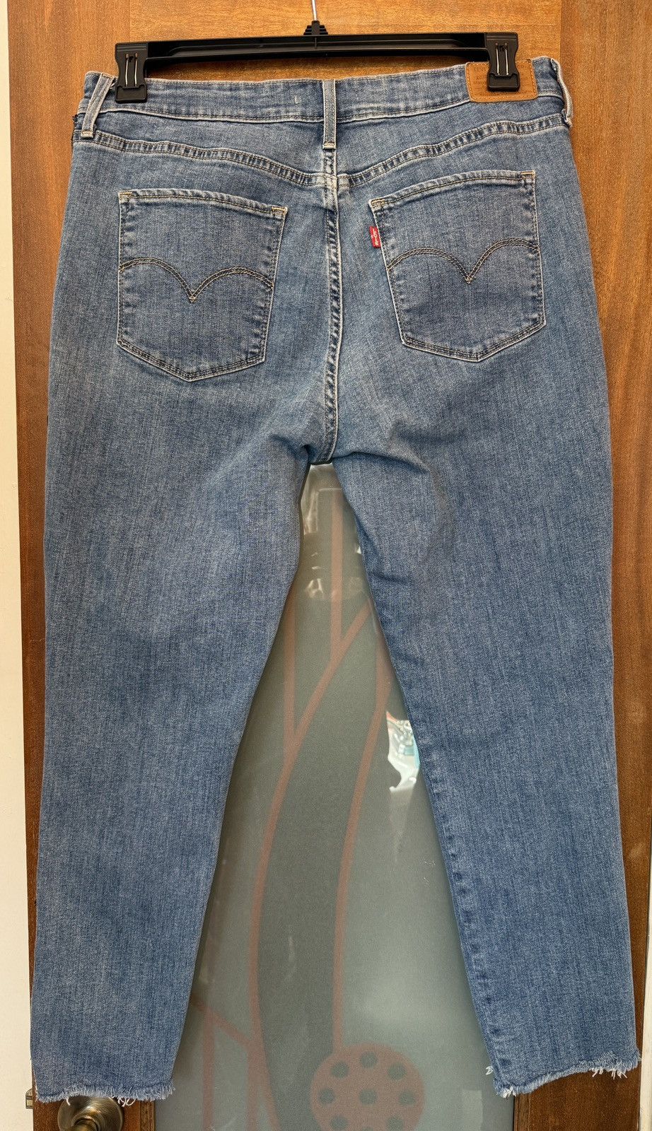 Levi's Levis Premium 721 Hi Rise Skinny Sequin RWB Tuxedo Style -33 Size 33" - 8 Thumbnail