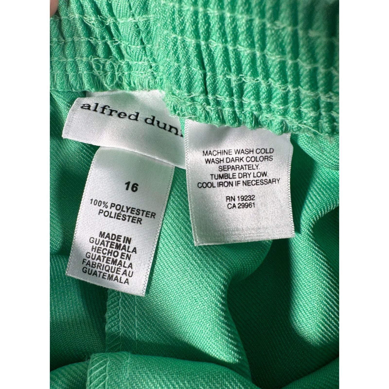 Vintage Alfred Dunner Pants 16 Office Spring High Waisted Wide Leg Comfortable Elastic Size 38" / US 16 / IT 52 - 4 Thumbnail