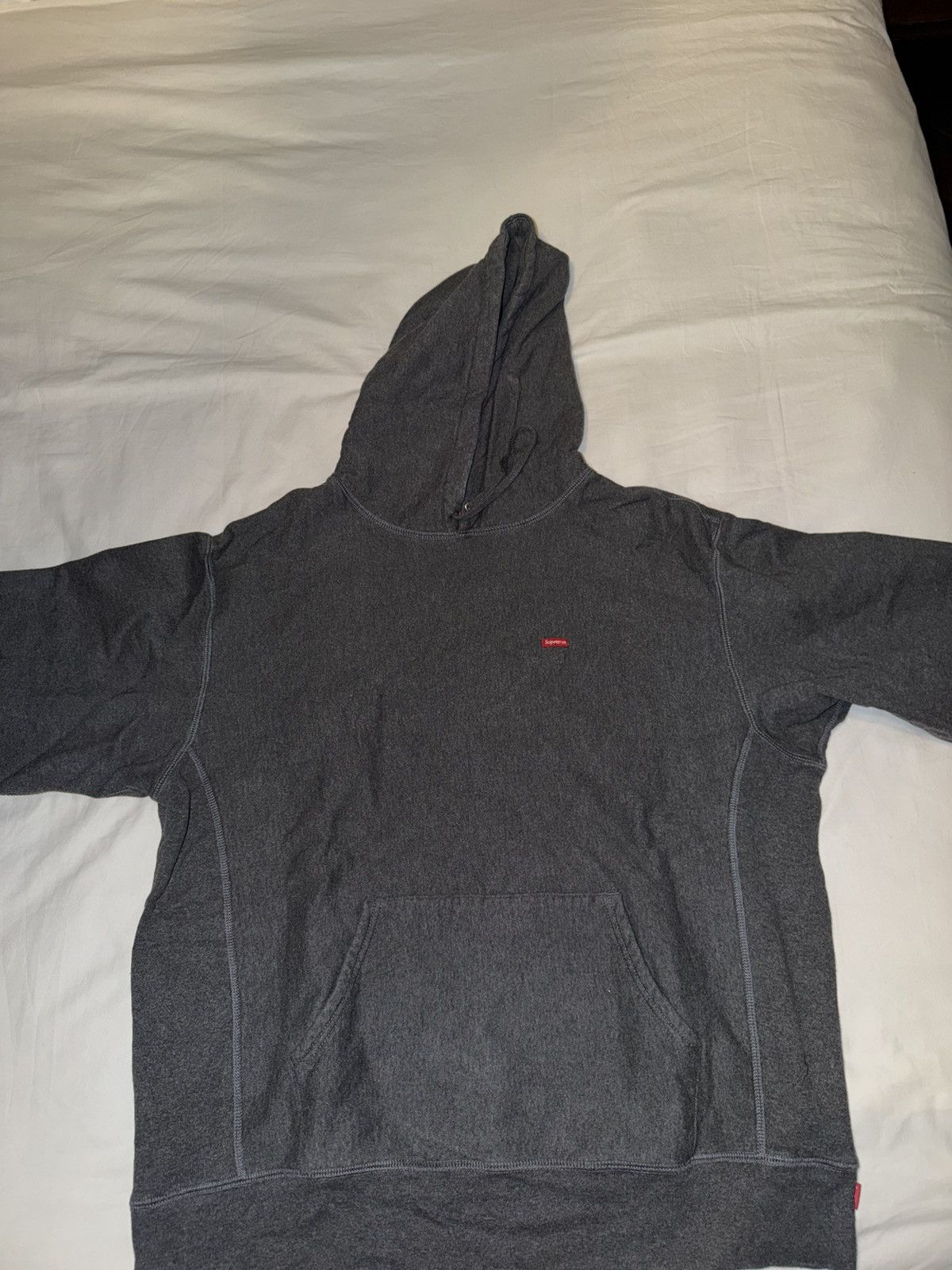 Supreme Supreme Grey logo Hoodie Size US XL / EU 56 / 4 - 1 Thumbnail