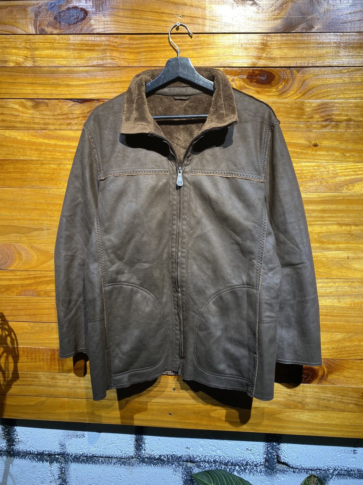 Playboy Vintage Playboy Collection Brown Faux Suede Jacket Size US M / EU 48-50 / 2 - 3 Thumbnail