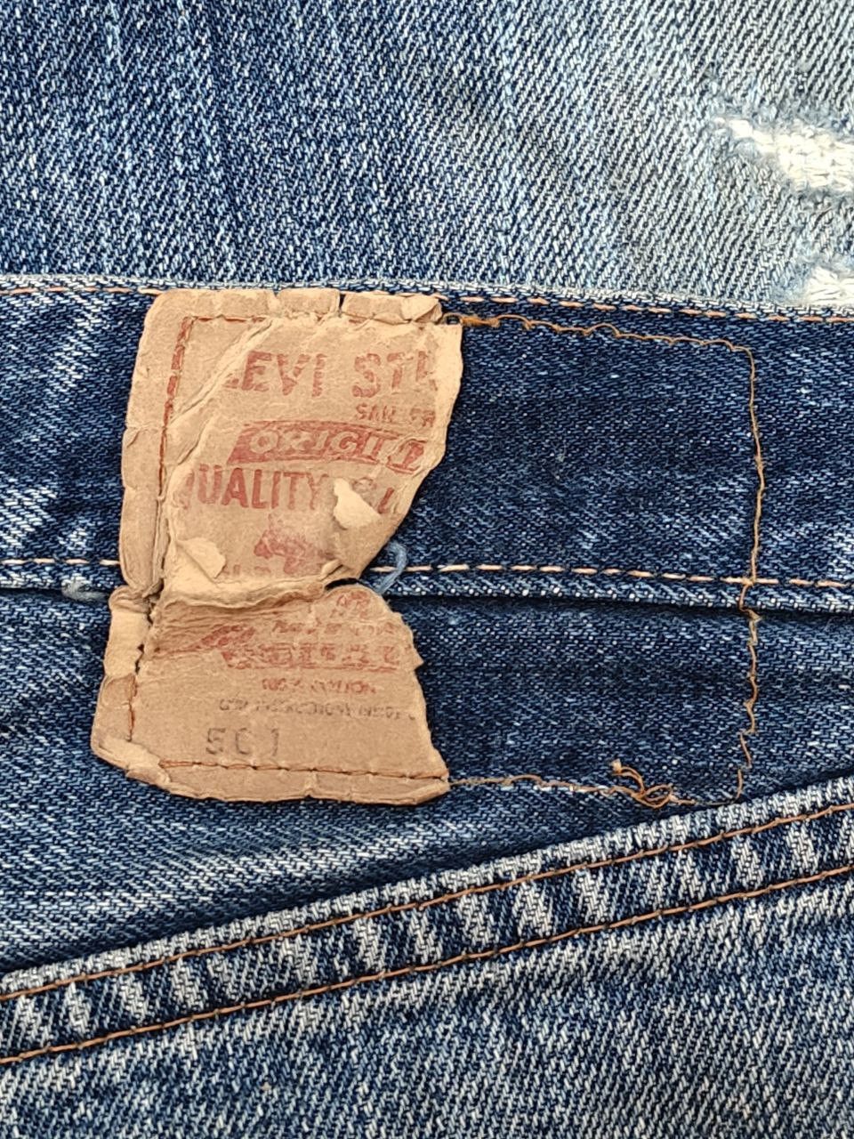 Levi's Rare 60's Vintage Levi's 501 Redline Selvedge, Button No 6 Size US 29 - 9 Thumbnail