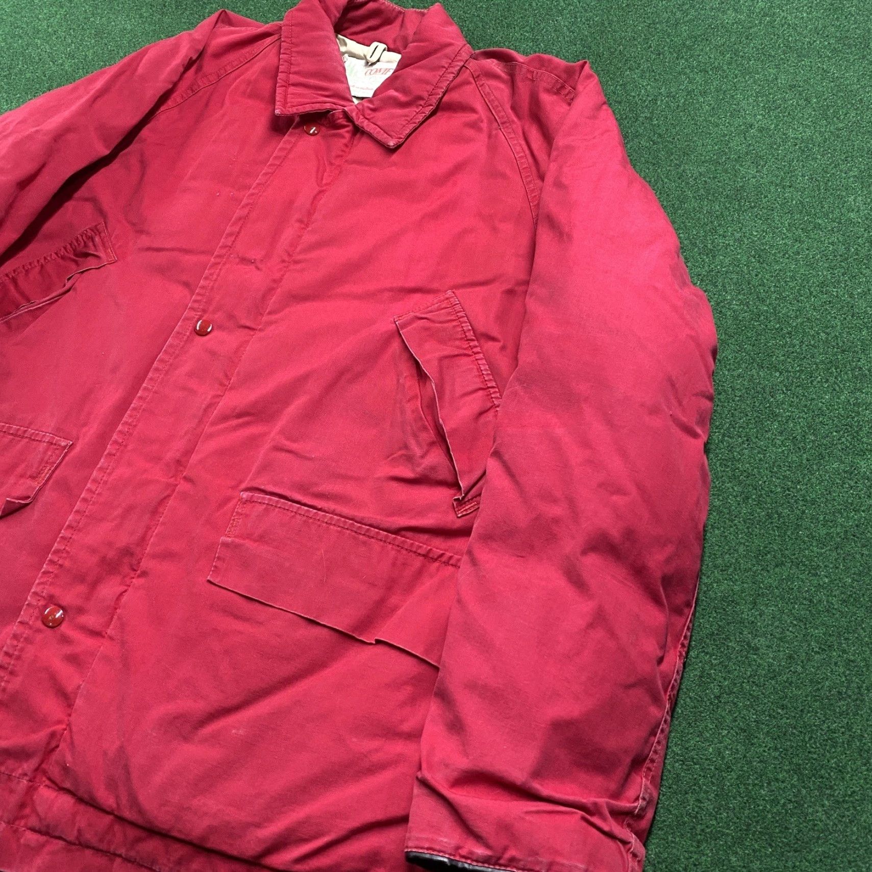 Vintage VINTAGE Unbranded Puffer Jacket Mens XL Red 50S Goose Down Quilted Parka Coat USA Jacket Size US XL / EU 56 / 4 - 2 Thumbnail