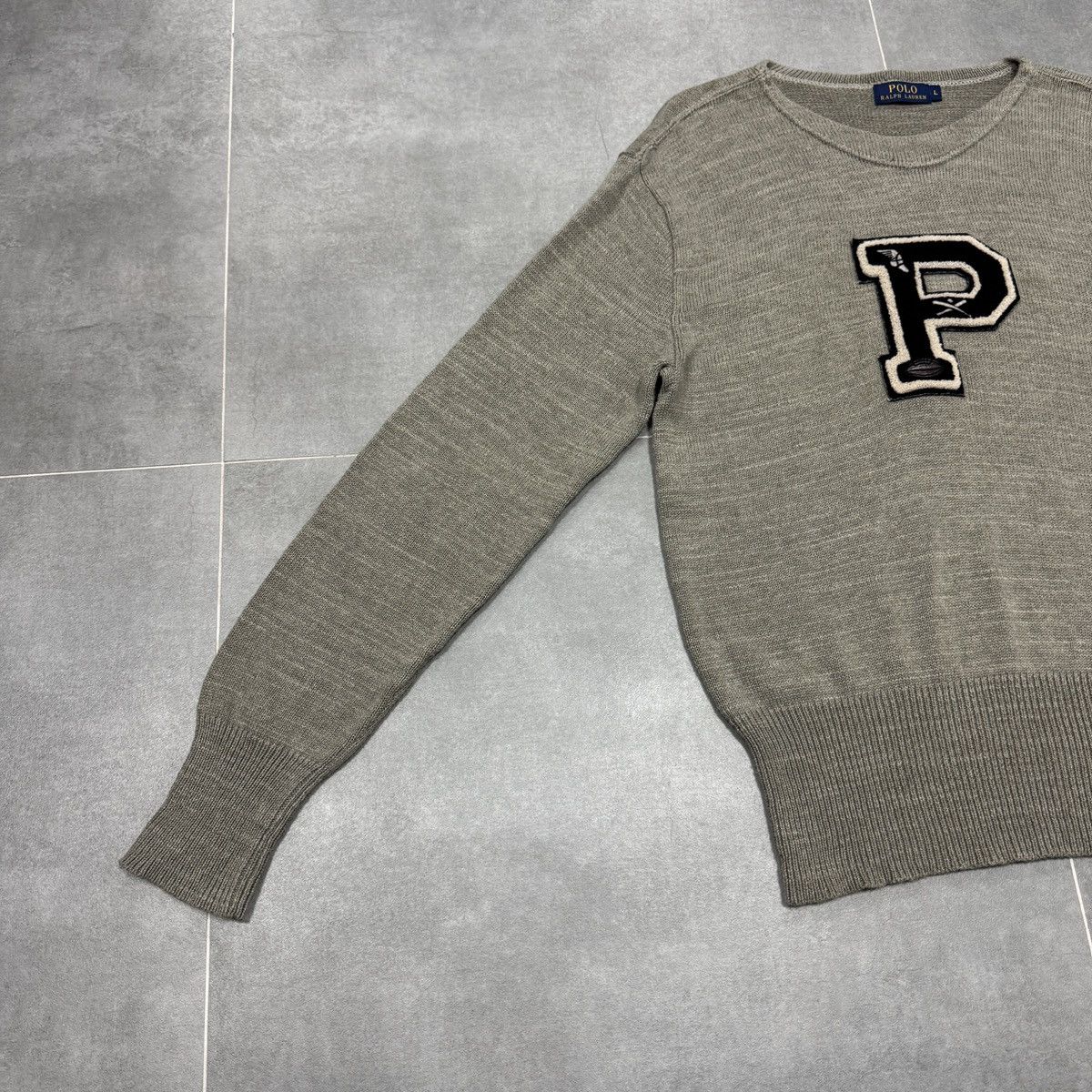 Polo Ralph Lauren Polo Ralph Lauren Varsity Leather Logo Sweater Men Size L Size US L / EU 52-54 / 3 - 3 Thumbnail