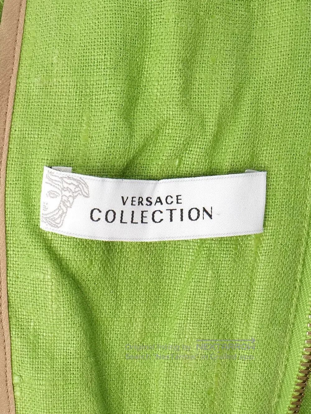 Versace Vintage Green Linen Jacket by Versace. Size S / US 4 / IT 40 - 5 Thumbnail