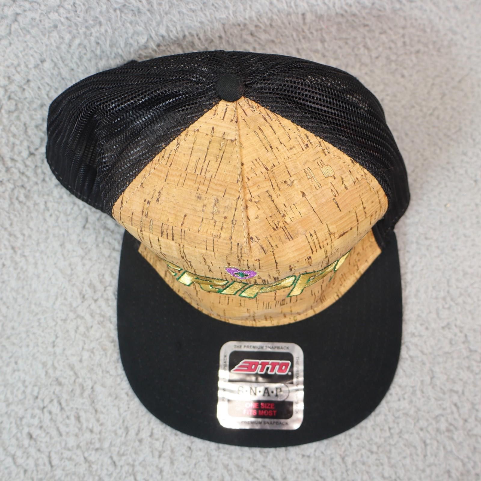 Otto Crippy Cork Front Trucker Hat Snapback Mesh Cap 420 cannabis Size ONE SIZE - 2 Thumbnail
