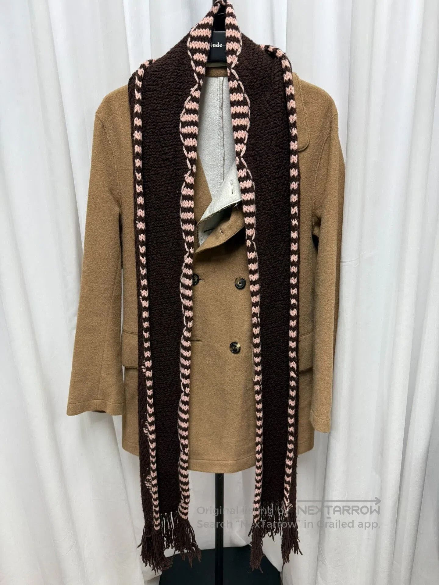 Dries Van Noten Dries van Noten Wool Fringe Patterned Scarf. Size ONE SIZE - 1 Thumbnail