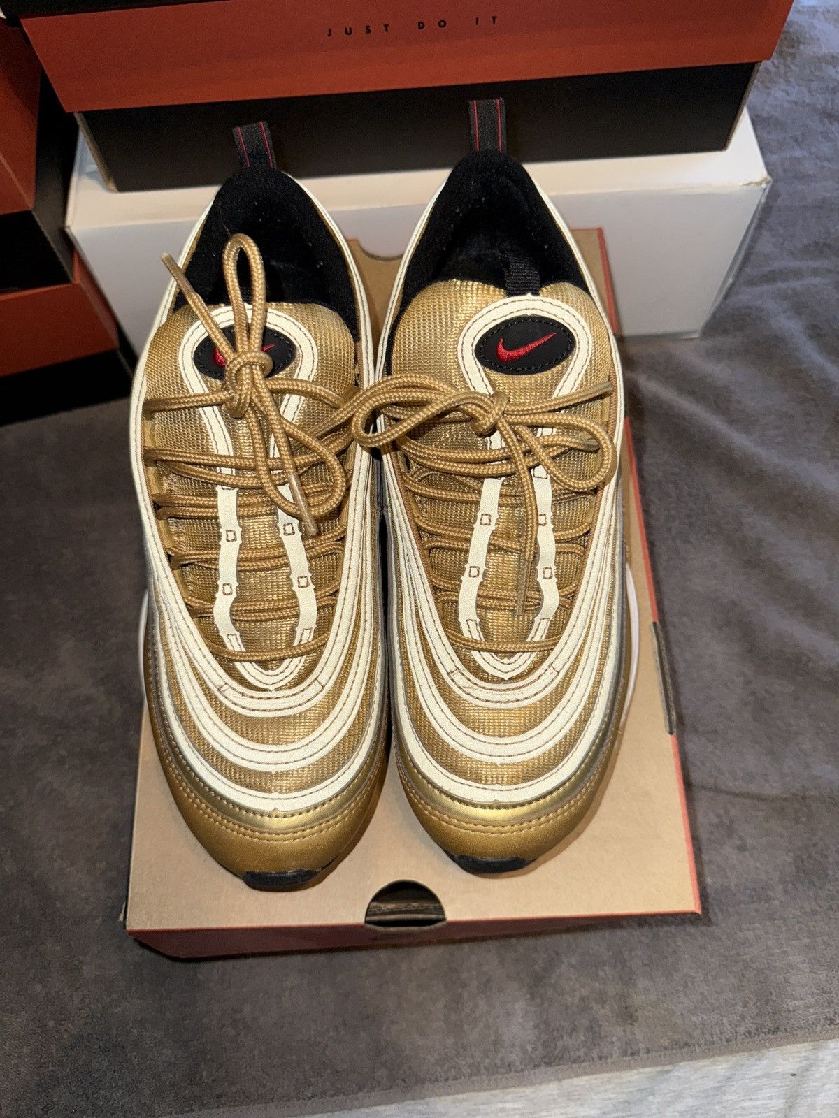 Nike Nike Air Max 97 Metallic Gold Size US 9 / EU 42 - 1 Thumbnail